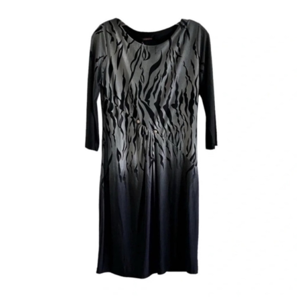 NWT Roberto Cavalli Tiger Animal Print Dress Black Gray